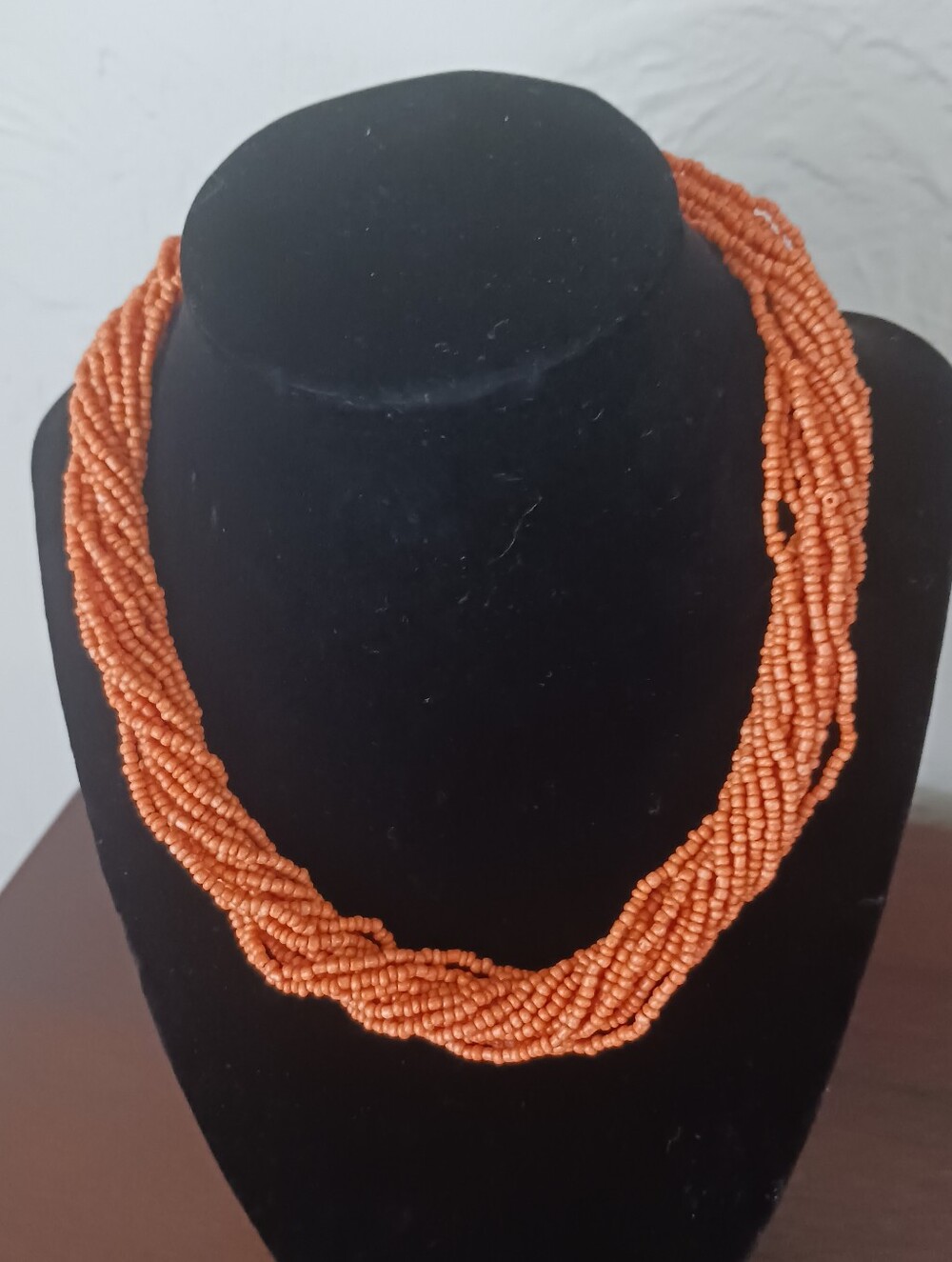 Orange Beaded Torsade